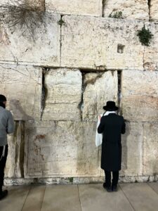 Jewish Man in Front of Wall in Jerusalem